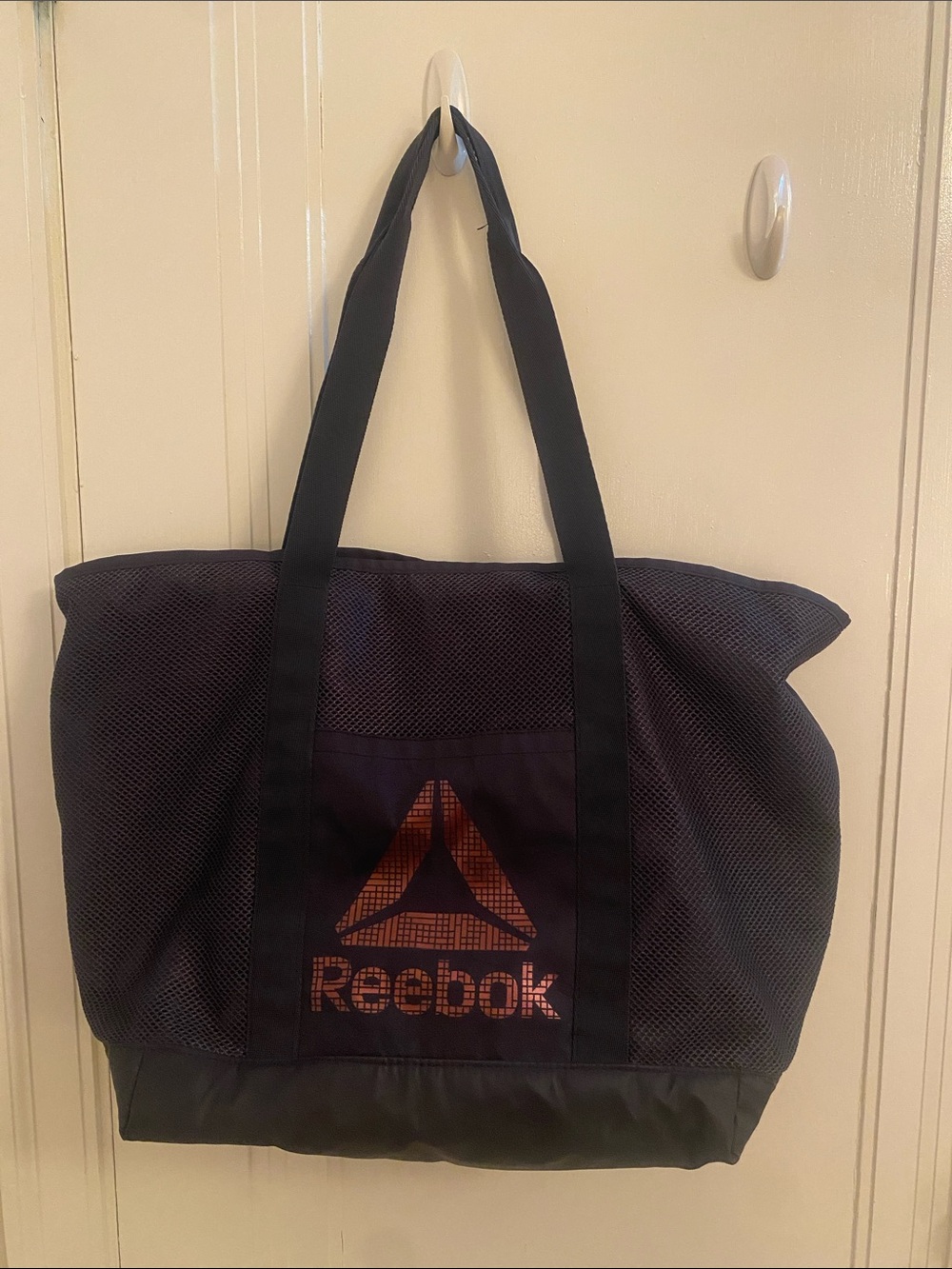Reebok - Navy Duffel Tote with Rose Gold Logo
